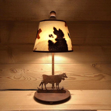 Lampade da montagna - lampada da comodino ruggine con mucchetta
