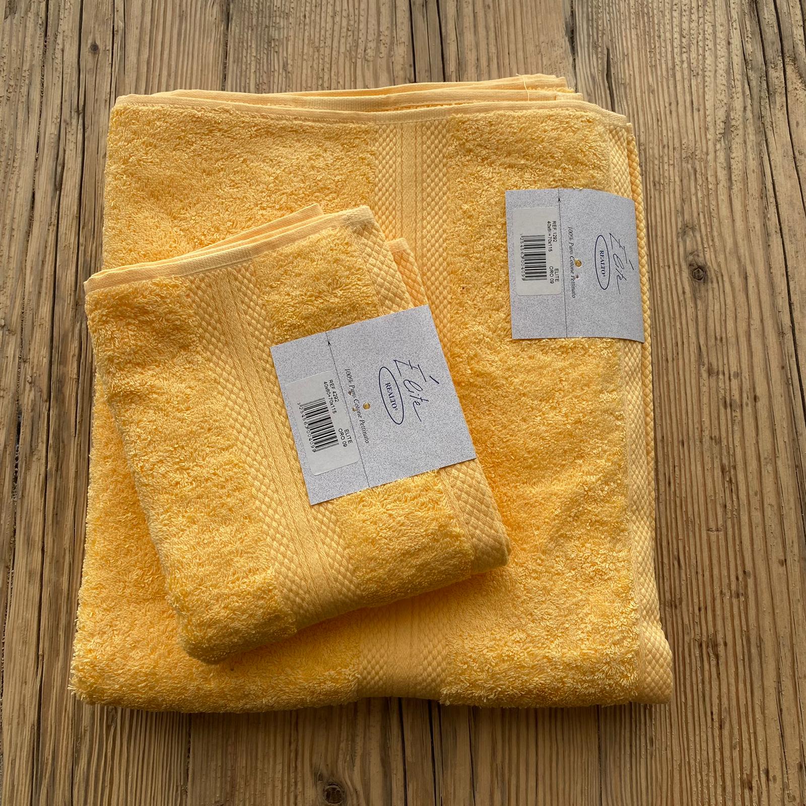 Asciugamani di spugna di cotone - Elite Realto - Oro
